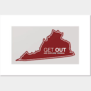 Get Out...and Explore Virginia | Funny Tourism Hiking Posters and Art